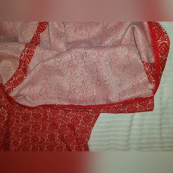 Vintage 1970s Jacquard Double Knit Maxi Dress - Picture 4 of 8